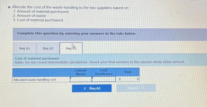Algonac's typical demand, because of capacity constraints. The material from Liebold is