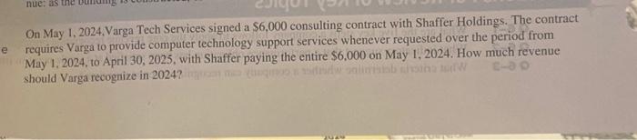  as the On May 1, 2024, Varga Tech Services signed a