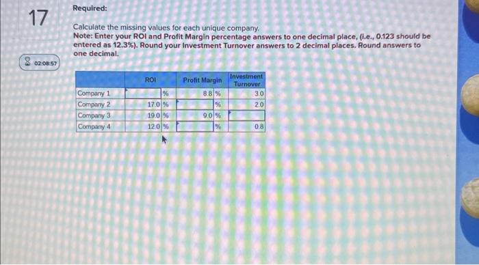  Calculate the missing values for each unique company, Note: Enter your