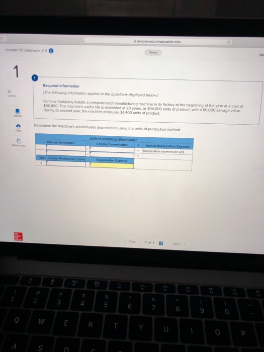  chapter 10 classwork # 3 0 Required information 10 The following