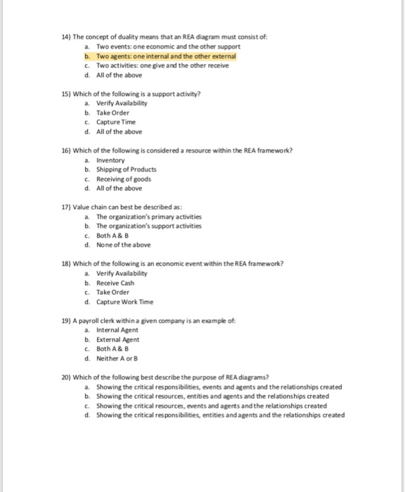  I am not sure about my answer 14) The concept of