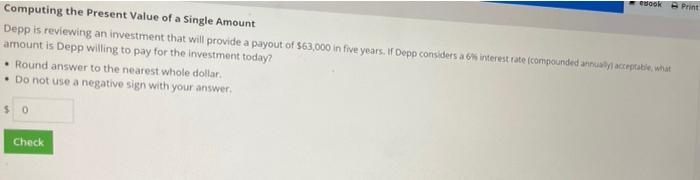  ook Print Computing the Present Value of a Single Amount Depp