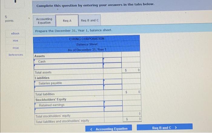 the tobs belove. During Year 1, Chang Corporation earned $5,300 of castrievenue