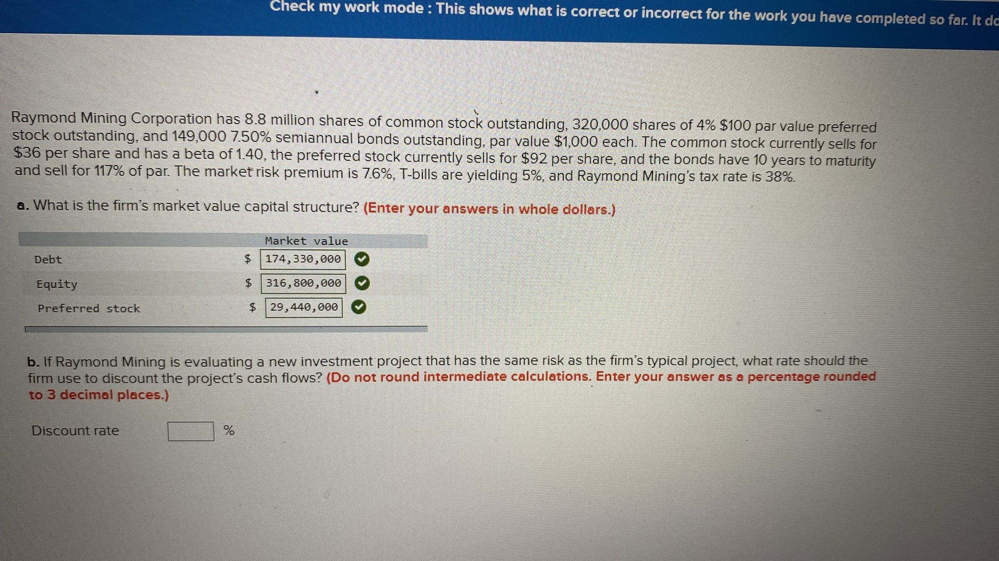  Check my work mode : This shows what is correct or