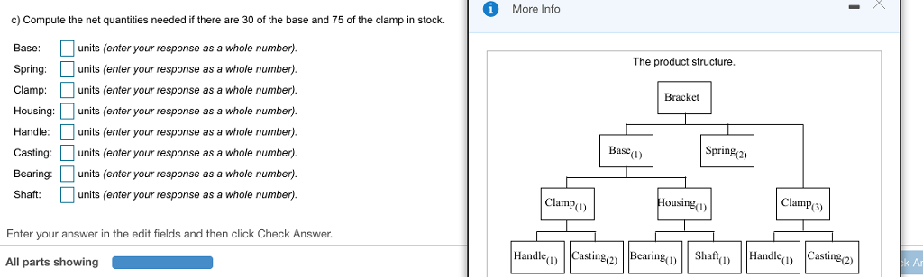 I need help on answer C. For answer B the base and