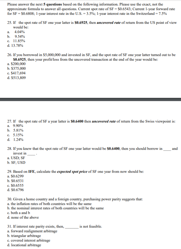  How to solve these questions. Please answer the next 5 questions