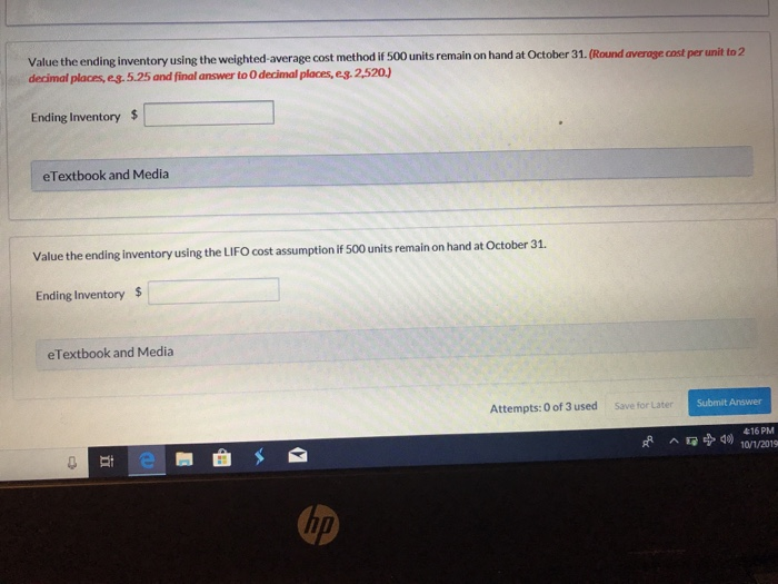 View Policies Current Attempt in Progress Cynthia Company uses the periodic inventory