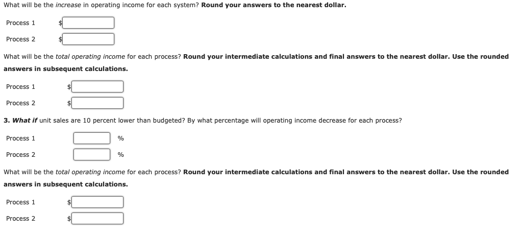1 and process 2. Process 1 requires Ringsmith to manufacture subcomponents of