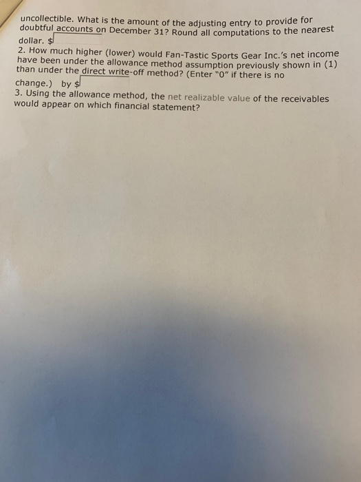 see that Notes Receivable-Fast Feet co has a negative balance of $105,