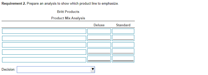 Florida, produces two lines of electric toothbrushes: Deluxe and Standard. Because Britt