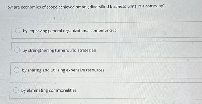 to diversify into a different or distinct industry? to enable each business