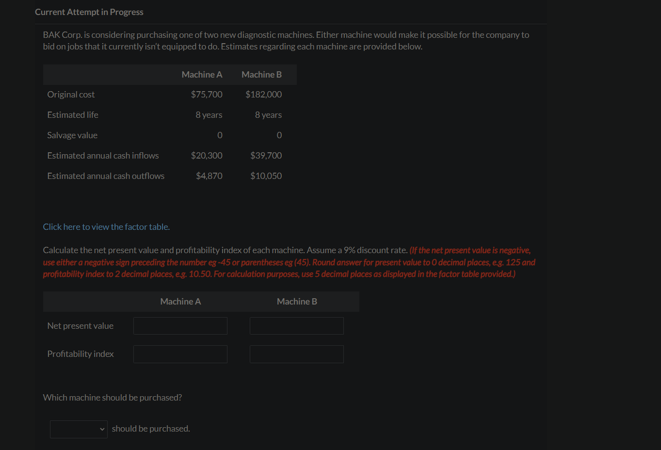  Current Attempt in Progress BAK Corp. is considering purchasing one of