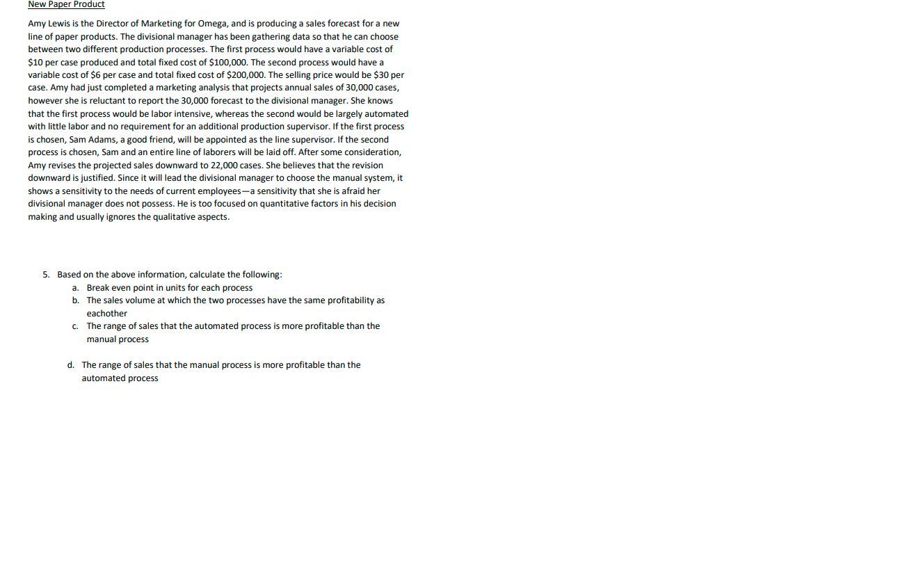 Please add working step by step process for clear understanding Amy Lewis