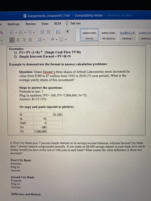  Assignments_chapter04_TVM - Compatibility Mode Saved to my Mac s Mailings Review