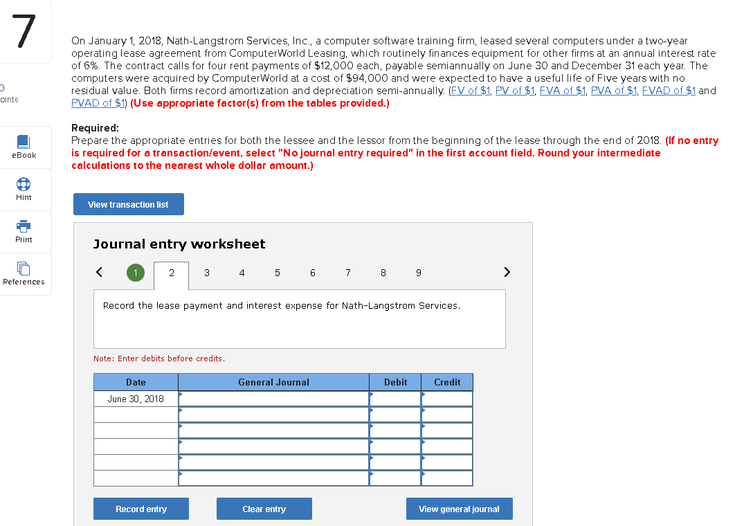 firm, leased several computers under a two-year operating lease agreement from Computerworld