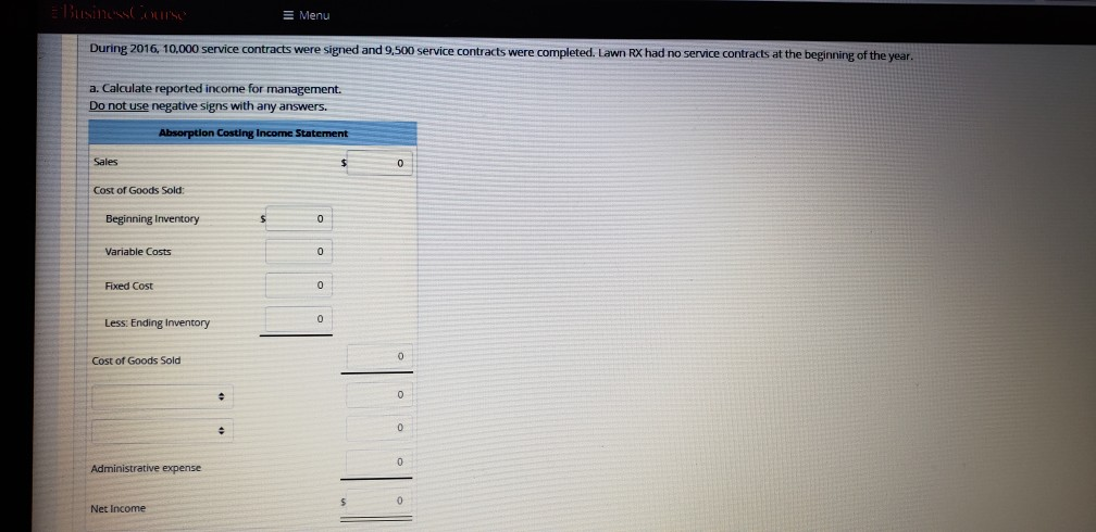 of 20.00 Rag question Variable and Absorption Costing-Service Company $175. The variable