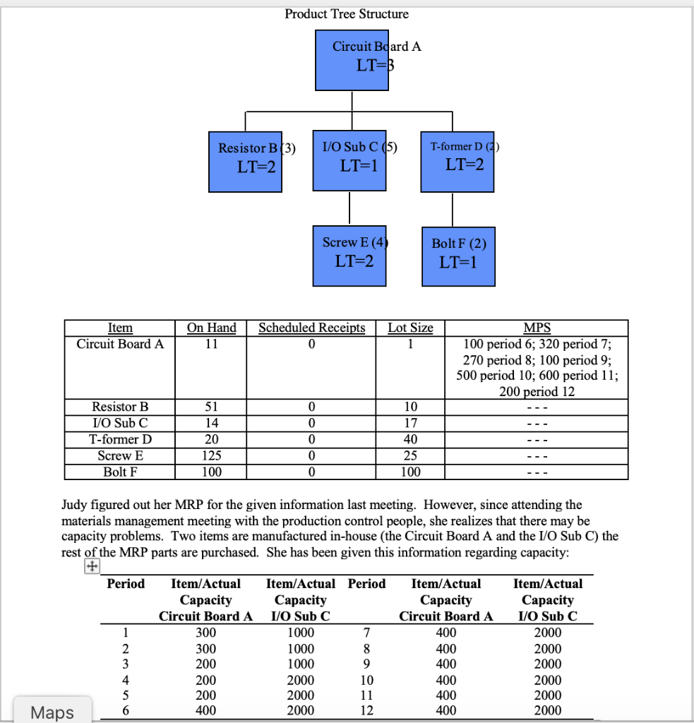 Product Tree Structure Circuit Board A LT=B Resistor B (3) LT=2