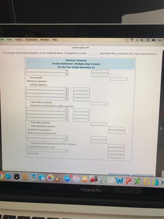 two formats: a single-step statement and a multiplestep statement. The single-step income
