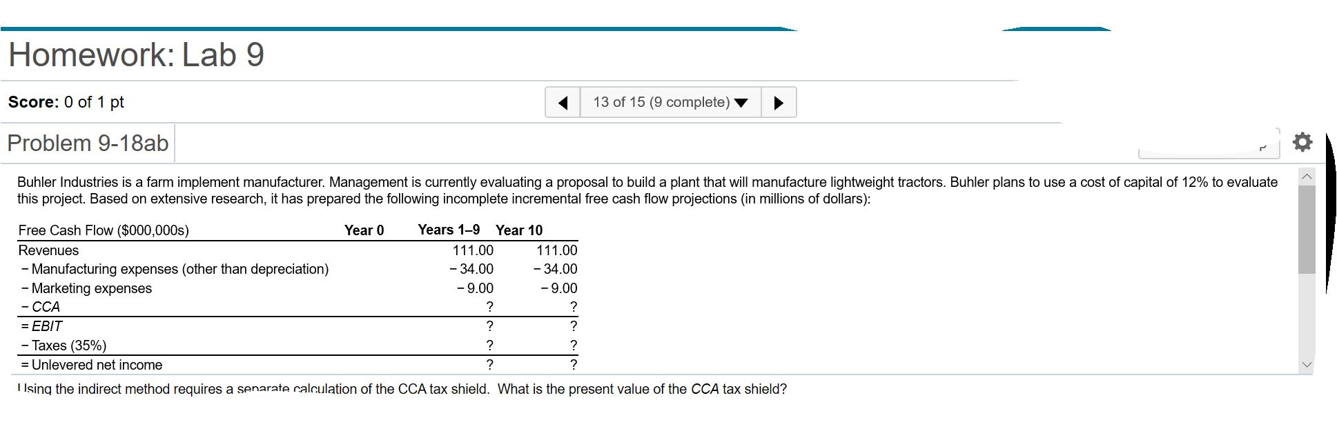 PLEASE ANSWER THIS QUESTION TYPED NOT HANDWRITTEN. Homework: Lab 9 Score: 0