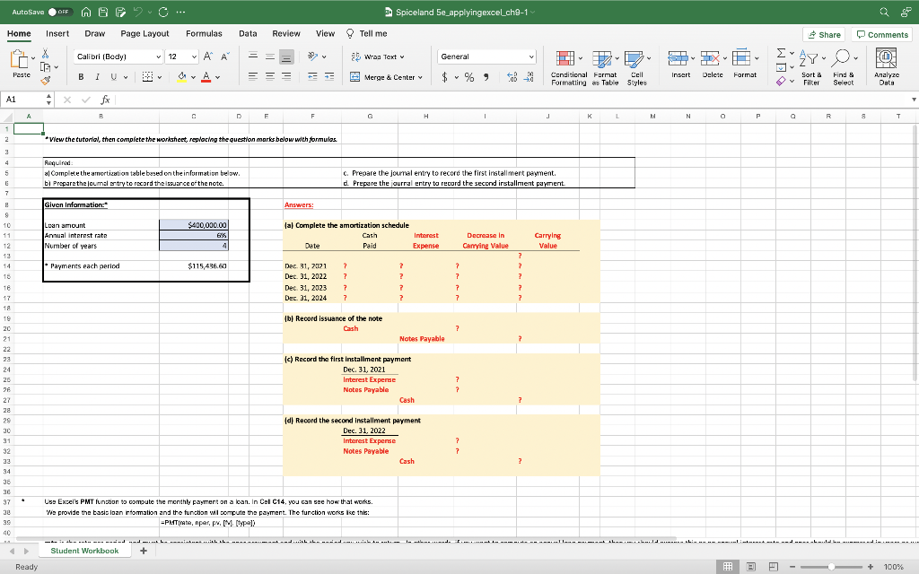 use formulas). After entering formulas in all of the cells that contain
