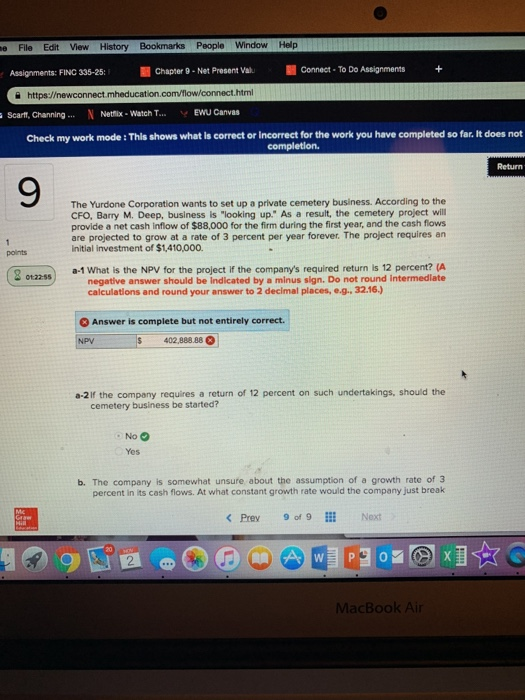  e File Edit View History Bookmarks People Window Help Assignments: FINC