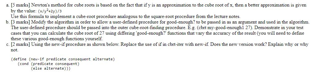 language = scheme (define (good-enough? guess x) ( (define (square x) (