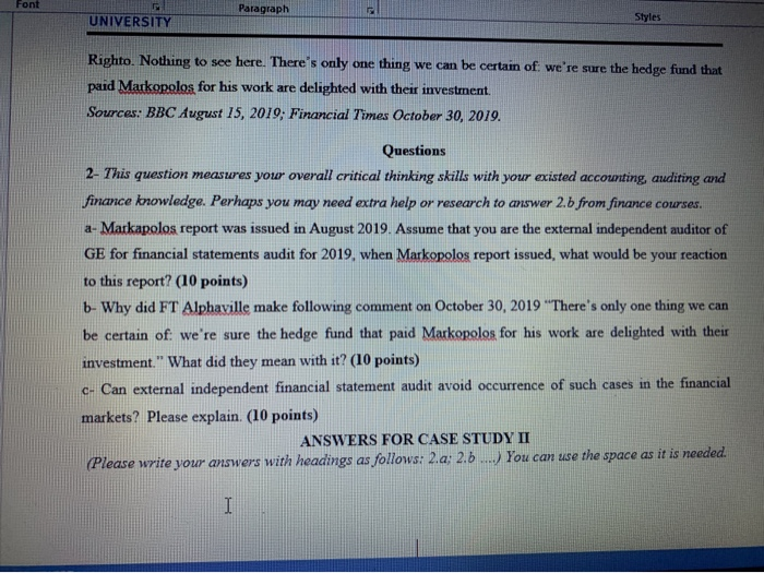 chip companies. In a 175-page report Harry Markopolos claimed General Electric (GE)