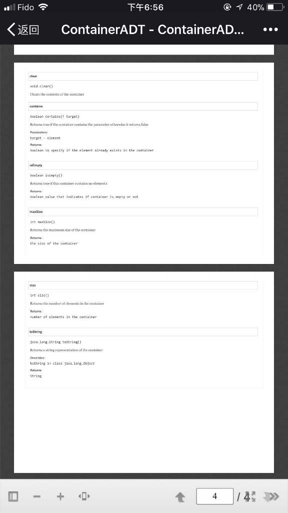 container using generics. The characteristics of the bag container are in the