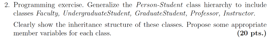Help in C++ class Person { // this is the base class