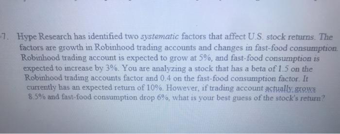  7. Hype Research has identified two systematic factors that affect U.S.