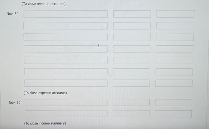 Receivable Service Revenue (To record services performed) Nov. 29 Cash 1,958 Unearned