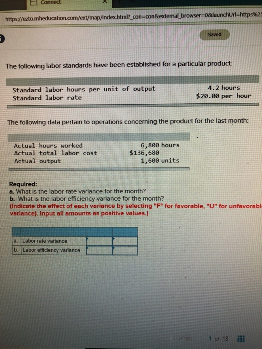  Connect https://ezto.mheducation.com/ext/map/index.html?_con=con&external_browser=0&launch Url=https%25 Saved 3 The following labor standards have been