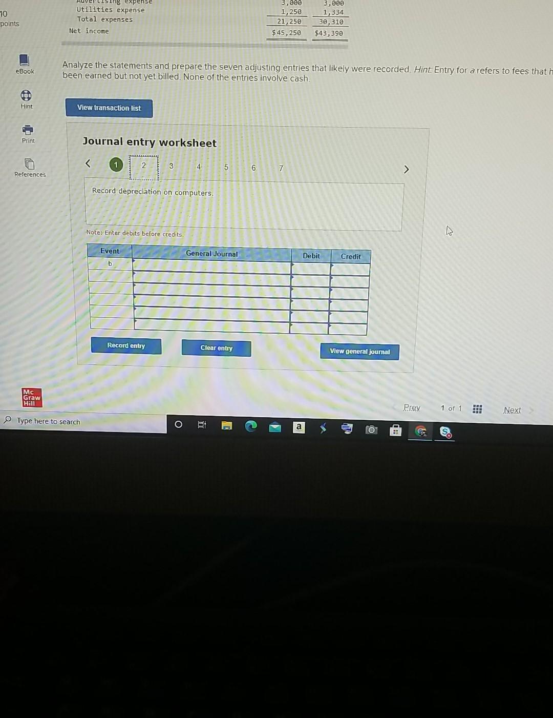 Following are two income statements for Alexis Co. for the year ended