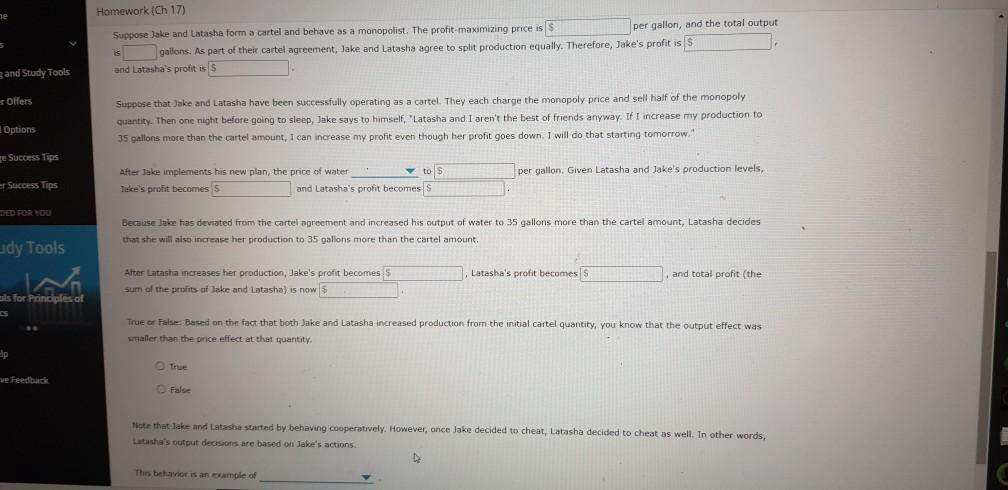 of a cartel agreement Consider a town in which only two residents,