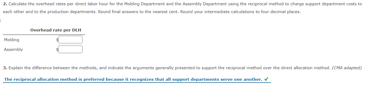 Corporation is developing departmental overhead rates based on direct labor hours for
