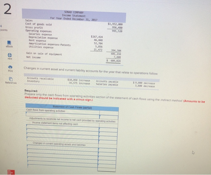 points The following transactions and events occurred during the year. Assuming that