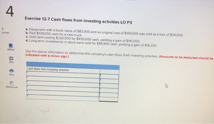 activities, indicate where each item would appear on its statement of cash