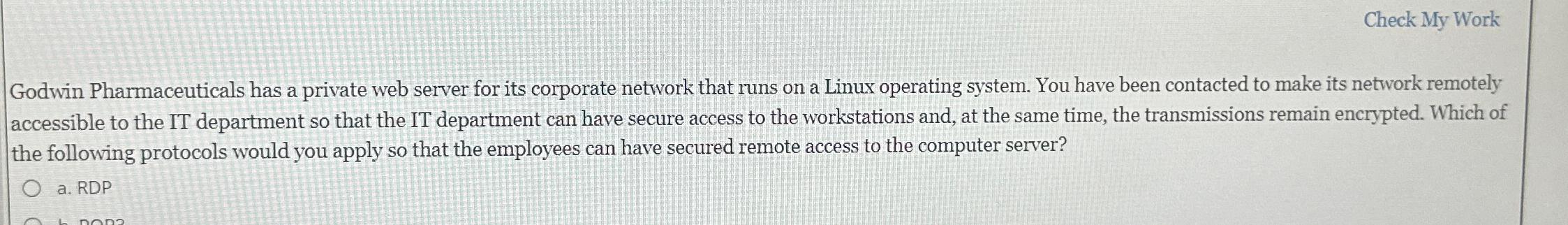  Check My Work Godwin Pharmaceuticals has a private web server for