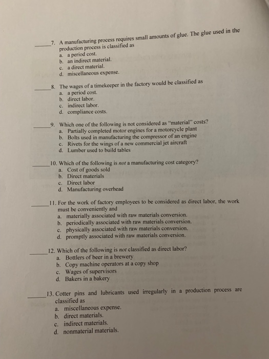 effort to remain competitive in its industry. The production and sales departments