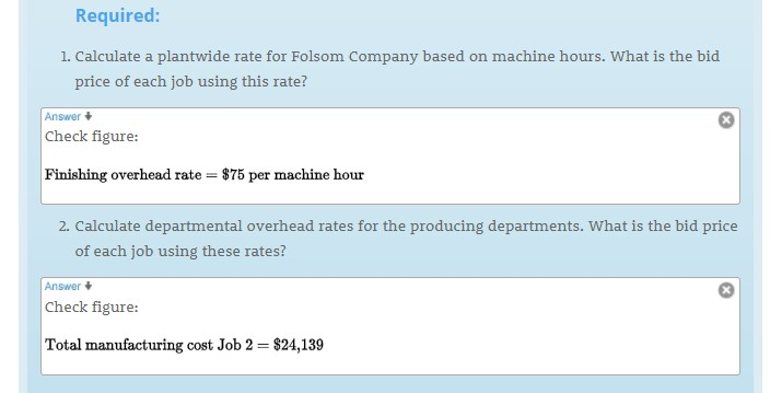 specialty tools to customer order. There are three producing departments. Departmental information