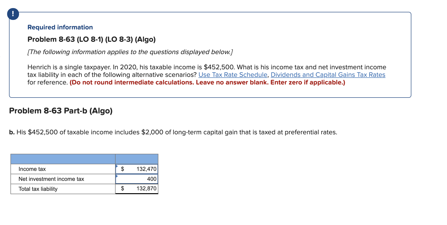  ! Required information Problem 8-63 (LO 8-1) (LO 8-3) (Algo) [The