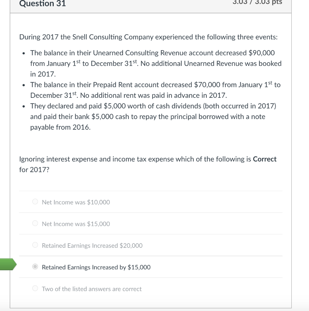 what is the formula to get that answer? Question 31 3.03 /