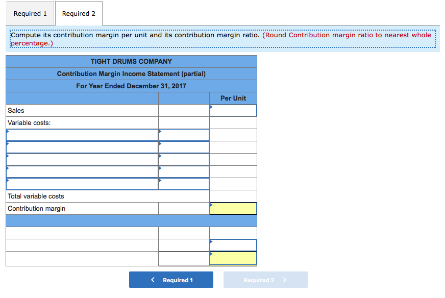 drum sets manufactured by Tight Drums Company for the year ended December