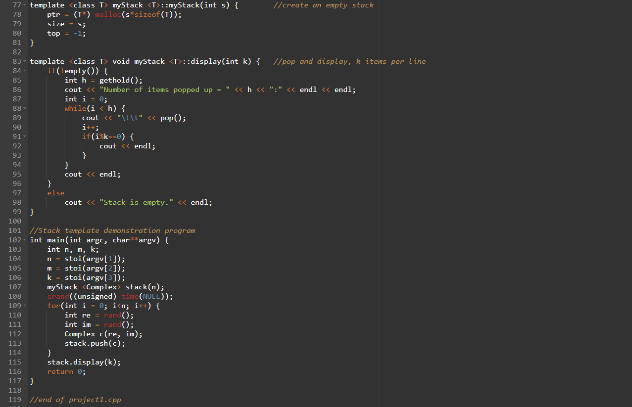 program except the main function. And also, I have gotten an error
