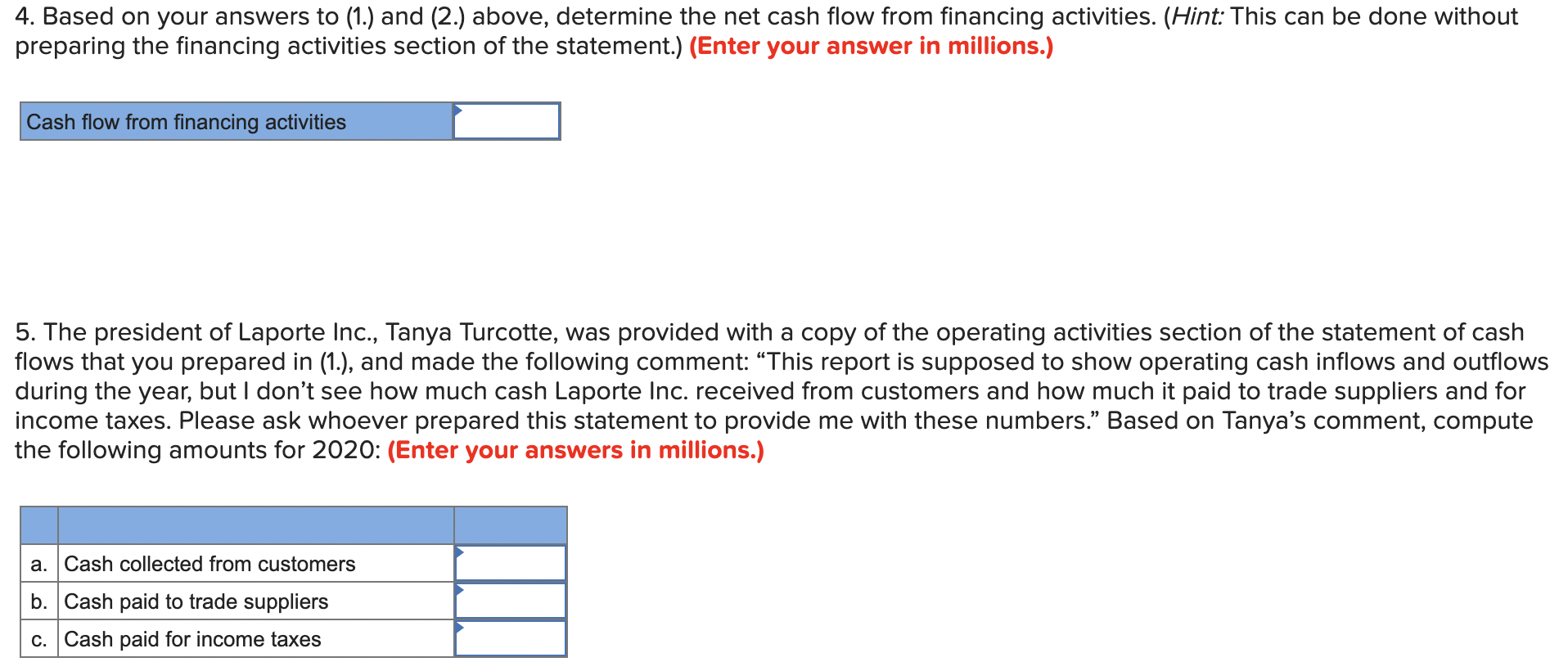 2019 and 2020 and on its statement of earnings for the year