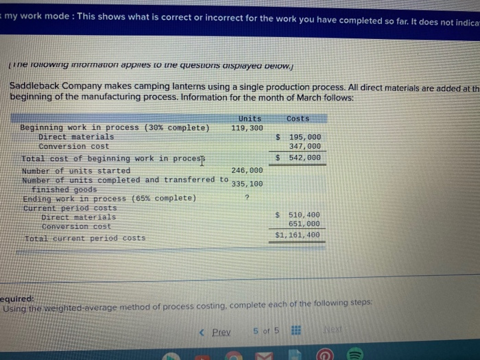  = my work mode : This shows what is correct or