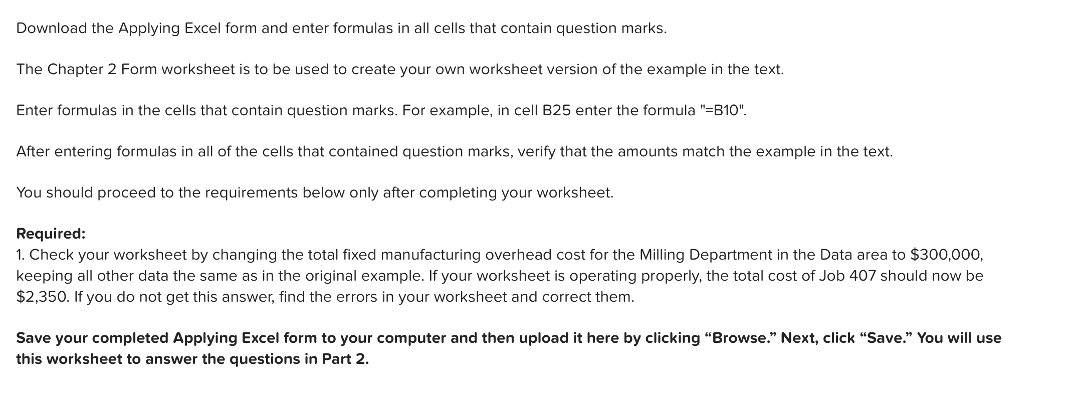  Chapter 2: Applying Excel Data Markup on job cost 75% Department