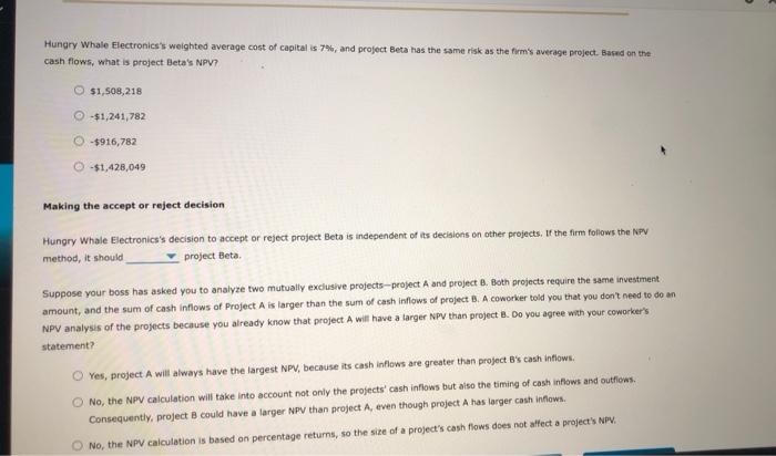 present value (NPV) Evaluating cash flows with the NPV method The net