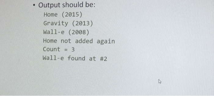 int) +getTitle(): String +getYear(): int +toString): String +equals(other: Object): boolean +hashCode(: int