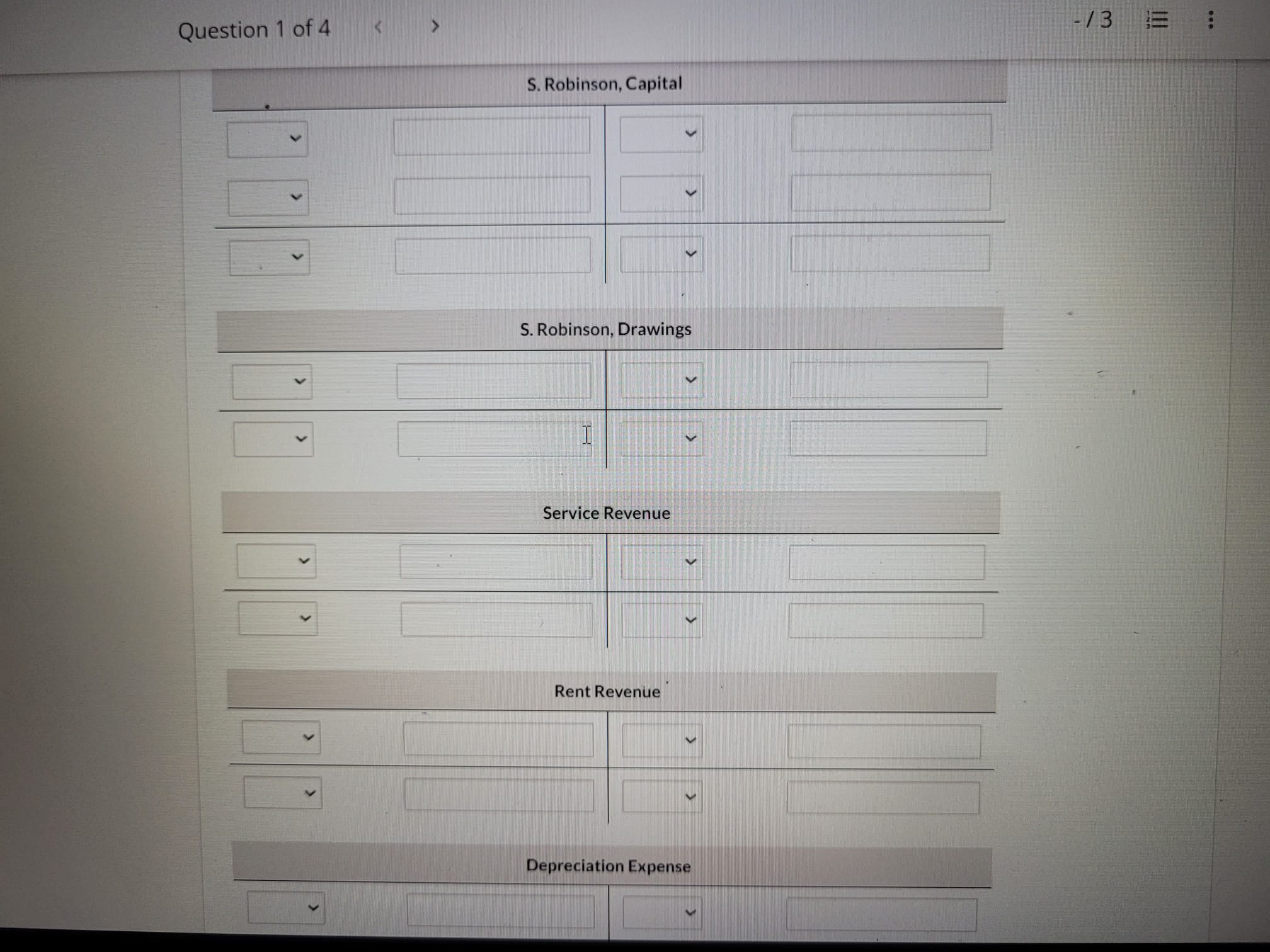 the closing entries. (Credit account titles are automatically indented when amount is